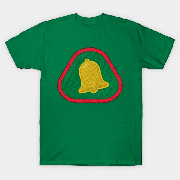 Ding Dong ! - Give yourself a bell badge - retro iron on patch style T-Shirt by Sorry Frog